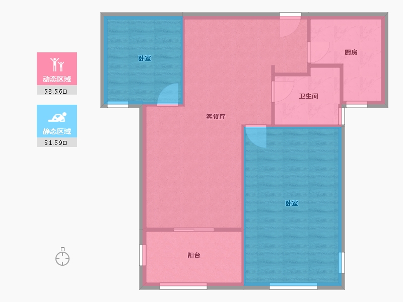 浙江省-绍兴市-永成天卸湾-77.98-户型库-动静分区