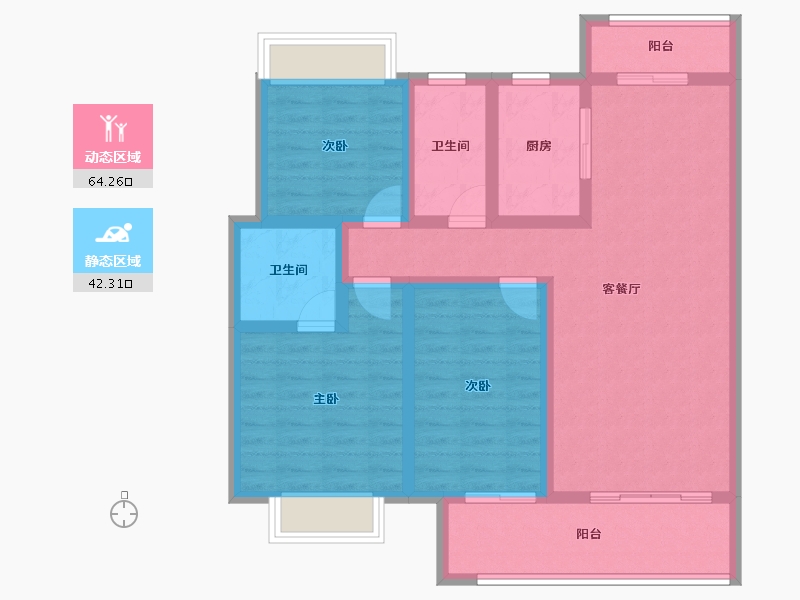 河南省-驻马店市-同信江屿洲-94.02-户型库-动静分区