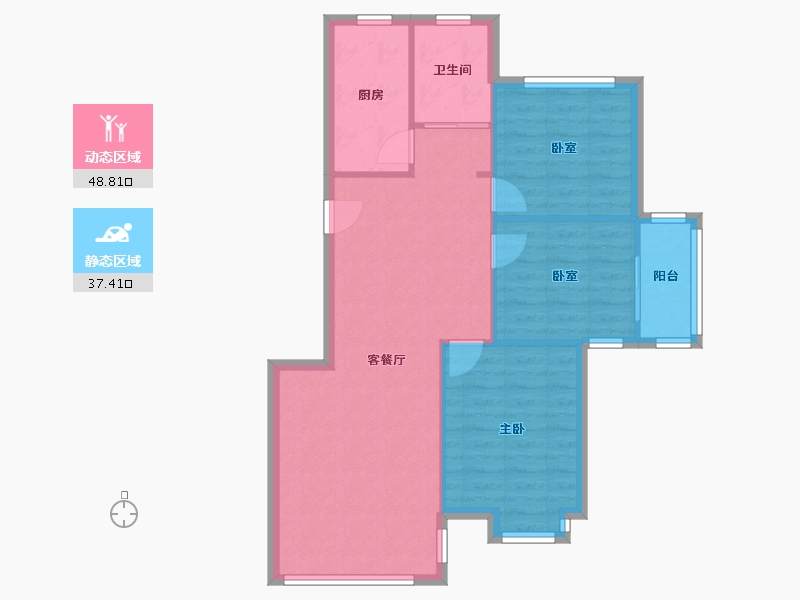 安徽省-芜湖市-和顺阳光三期-78.58-户型库-动静分区