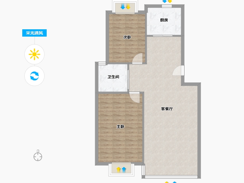 安徽省-芜湖市-和顺阳光城市-79.99-户型库-采光通风