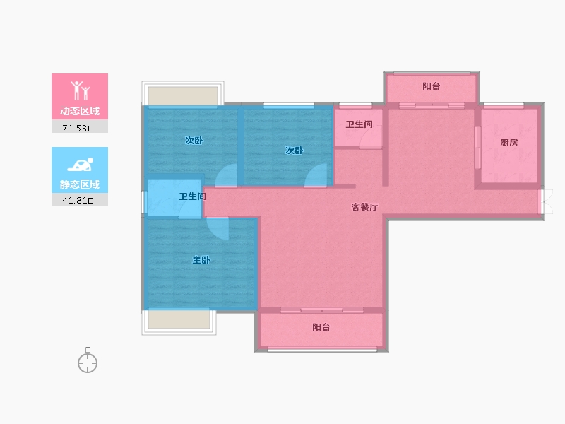 河南省-南阳市-田源新城-102.00-户型库-动静分区