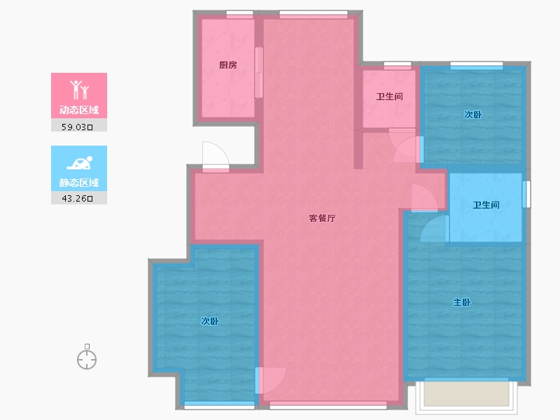 山东省-青岛市-悦海府-95.00-户型库-动静分区