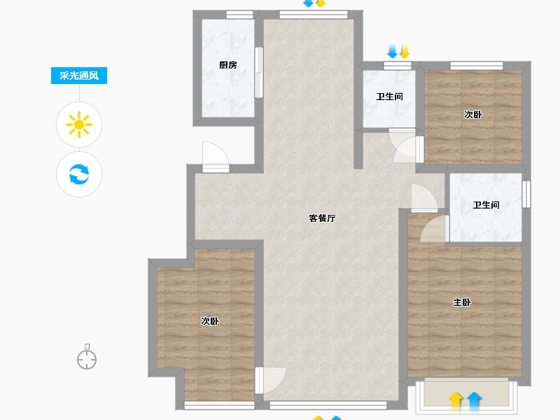 山东省-青岛市-悦海府-95.00-户型库-采光通风