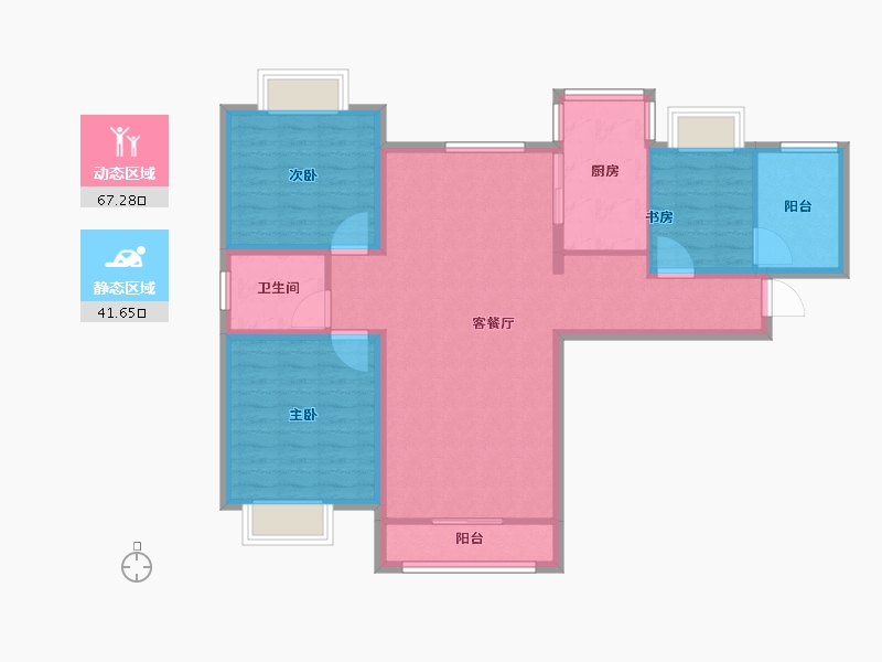 河南省-周口市-山水郡府-98.00-户型库-动静分区