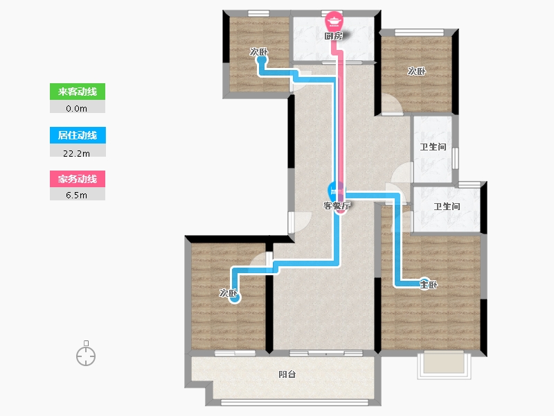 江苏省-南通市-中骏世界城(如意紫都店)-109.42-户型库-动静线