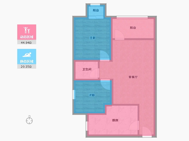 广东省-深圳市-荔枝花园-57.53-户型库-动静分区