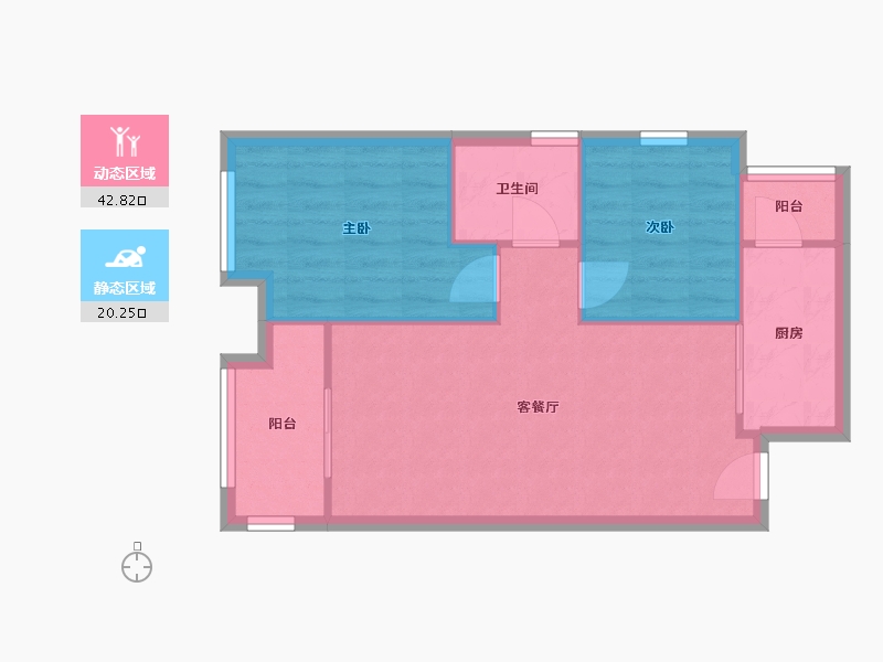 陕西省-西安市-中海悦墅-57.06-户型库-动静分区