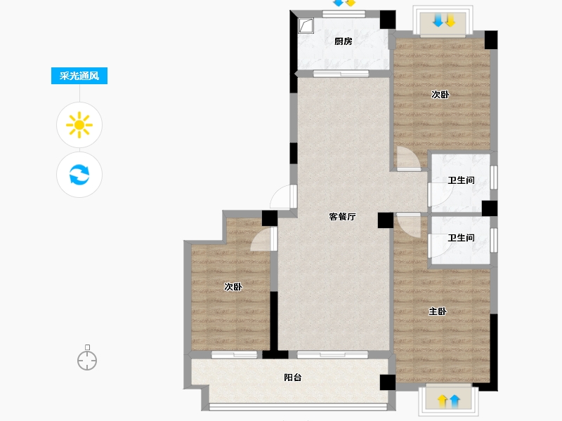 江西省-赣州市-红都桦林-92.00-户型库-采光通风