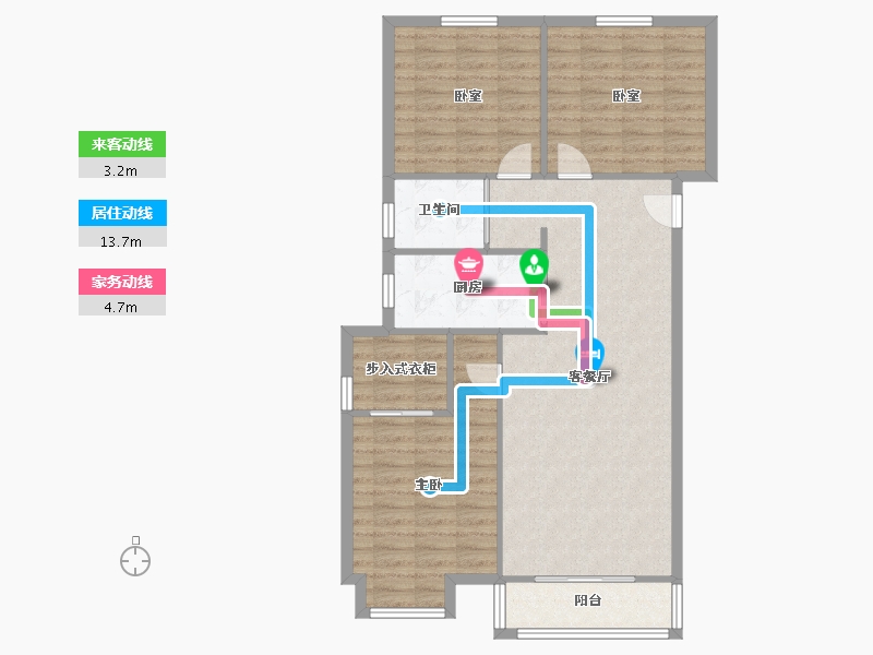 安徽省-芜湖市-望江苑-95.29-户型库-动静线