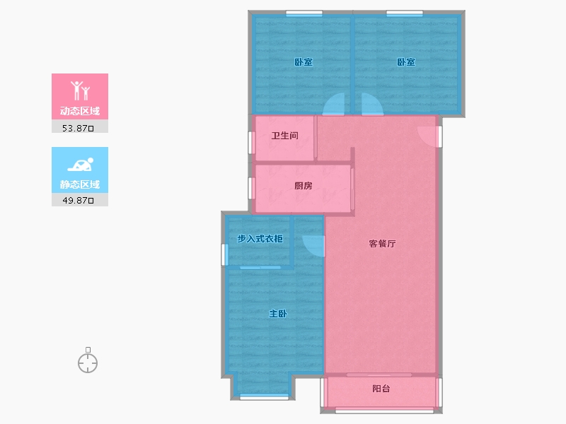 安徽省-芜湖市-望江苑-95.29-户型库-动静分区