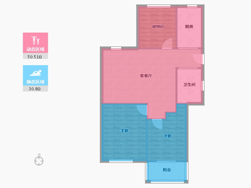 安徽省-芜湖市-望江苑-74.16-户型库-动静分区