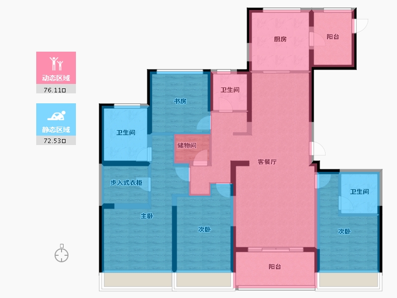 浙江省-舟山市-柏悦府-132.00-户型库-动静分区