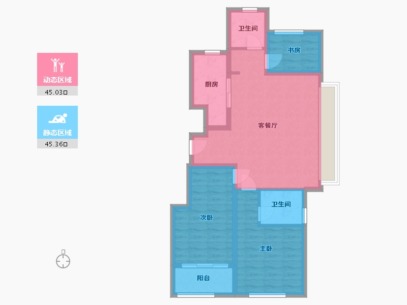 山东省-威海市-保利翰林苑-80.46-户型库-动静分区