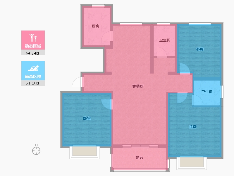 山东省-济宁市-中都尚城-103.20-户型库-动静分区