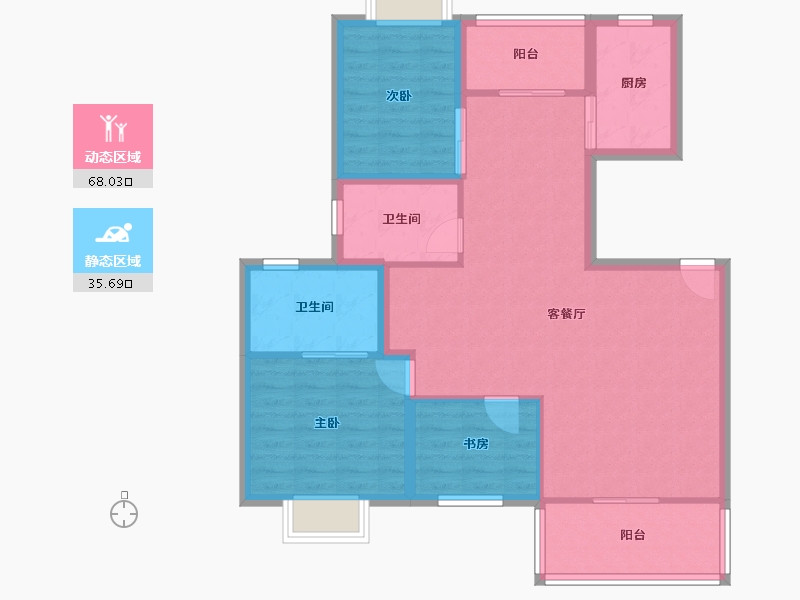 湖北省-武汉市-同安家园-93.51-户型库-动静分区