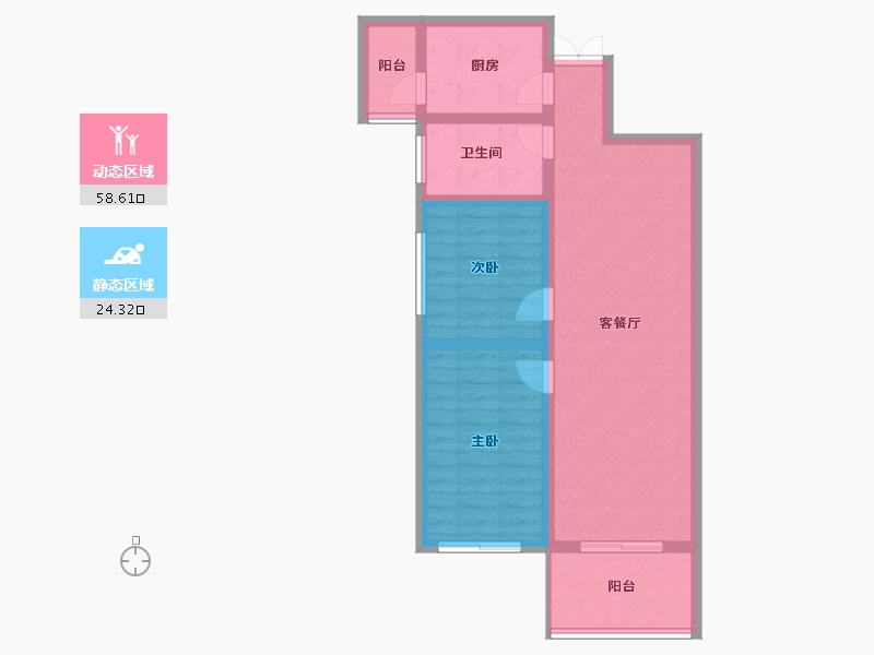 河南省-南阳市-田源新城-74.01-户型库-动静分区