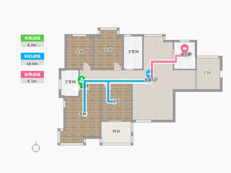 浙江省-杭州市-金都梧桐苑-140.00-户型库-动静线