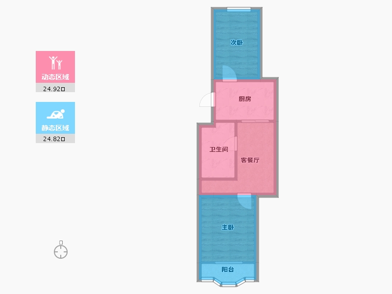 上海-上海市-黎金苑-43.64-户型库-动静分区