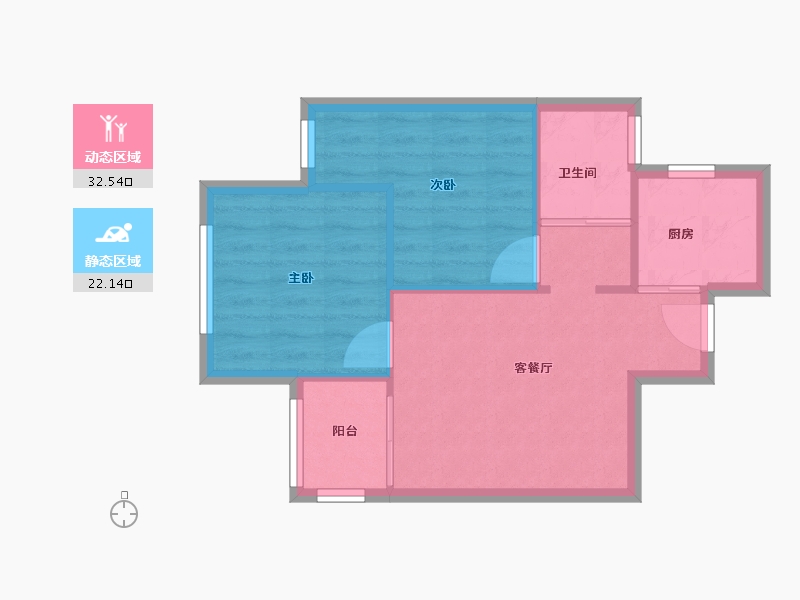 河南省-郑州市-美景鸿城一期-49.26-户型库-动静分区