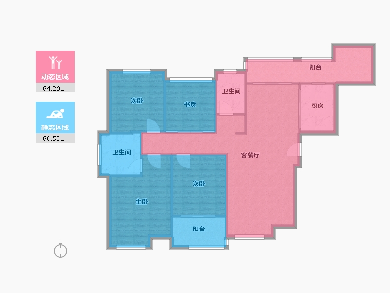 广西壮族自治区-桂林市-汇荣桂林桂林-96.80-户型库-动静分区