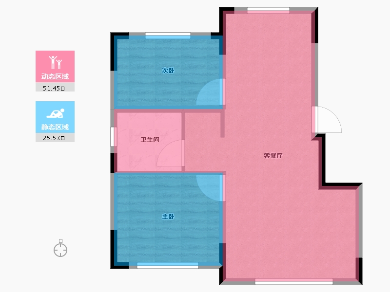 吉林省-长春市-嘉旺金碧园-70.00-户型库-动静分区