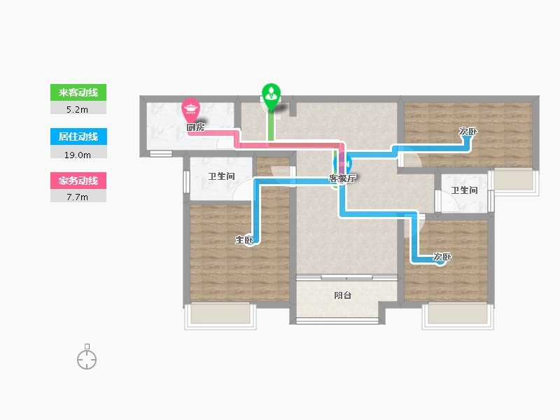 河南省-驻马店市-同信江屿洲-90.00-户型库-动静线