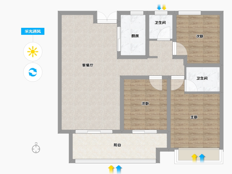 河南省-商丘市-国安府-91.20-户型库-采光通风