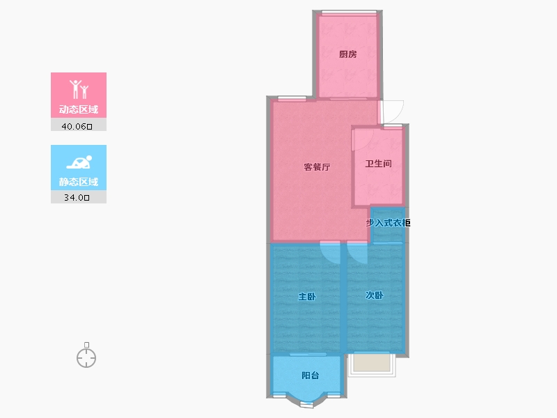 上海-上海市-黎金苑-66.25-户型库-动静分区