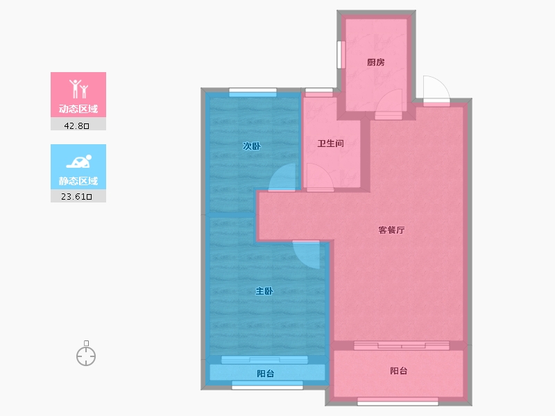 山东省-泰安市-开元盛世福园-58.75-户型库-动静分区