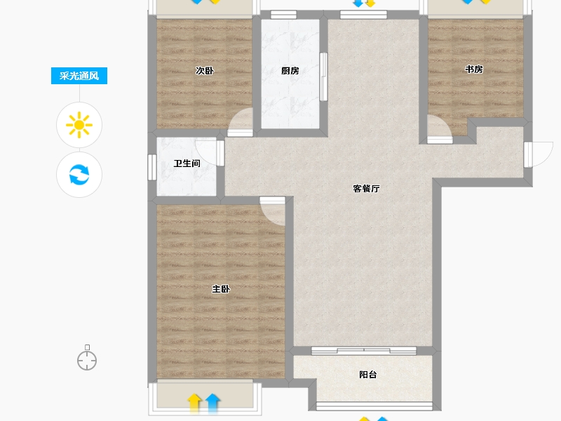 河南省-驻马店市-同信江屿洲-97.00-户型库-采光通风