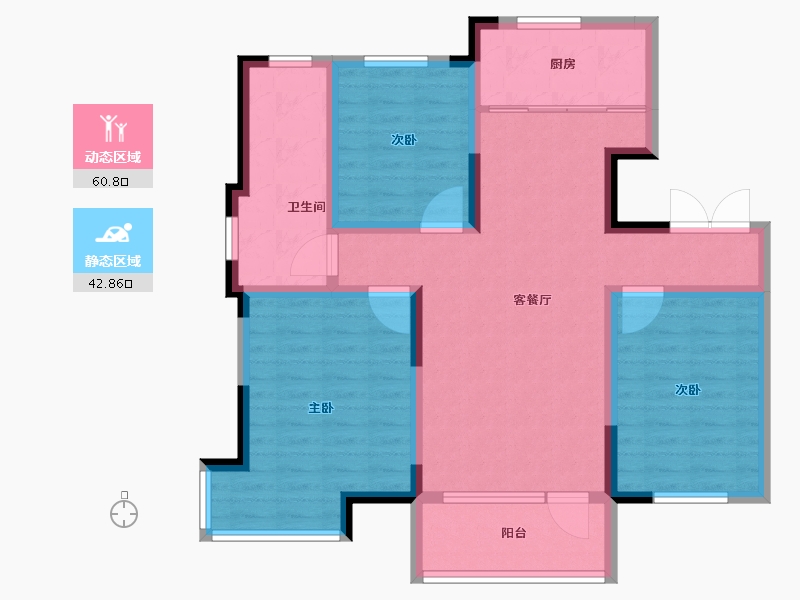 吉林省-长春市-嘉慧燕京府-92.01-户型库-动静分区