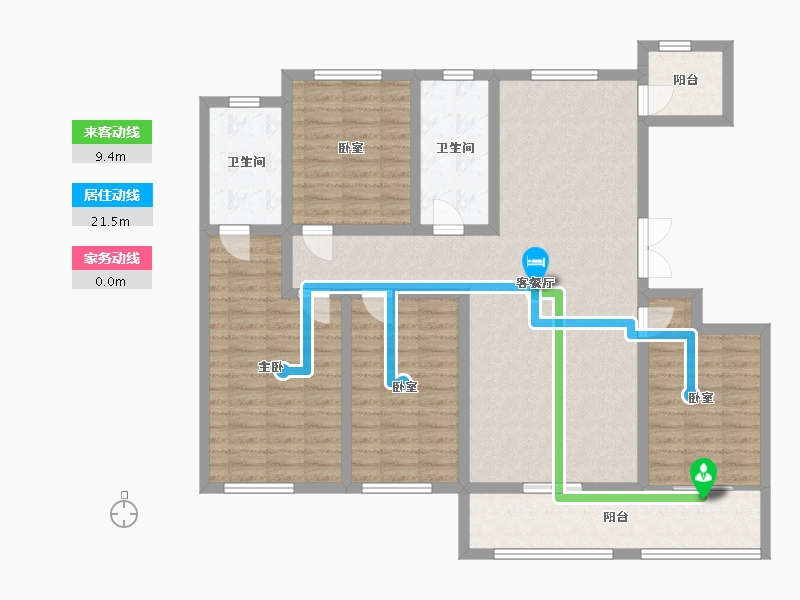 山东省-潍坊市-高密市凤城丽景小区-138.02-户型库-动静线