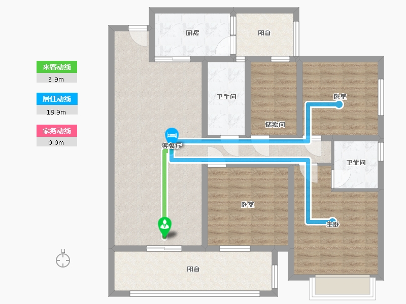 广西壮族自治区-南宁市-新民路65号-110.14-户型库-动静线