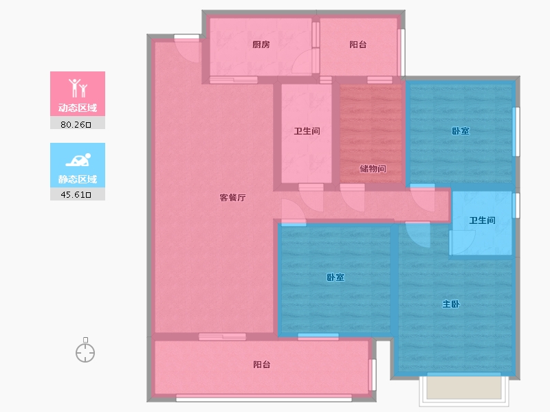 广西壮族自治区-南宁市-新民路65号-110.14-户型库-动静分区