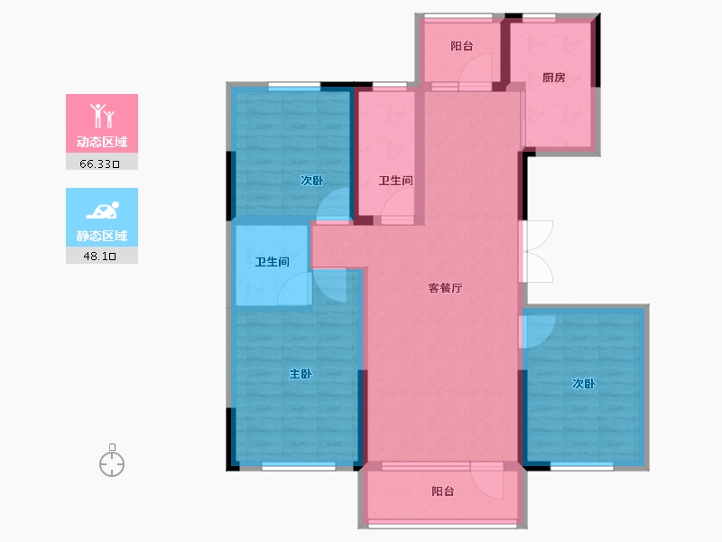 吉林省-长春市-嘉慧燕京府-102.01-户型库-动静分区