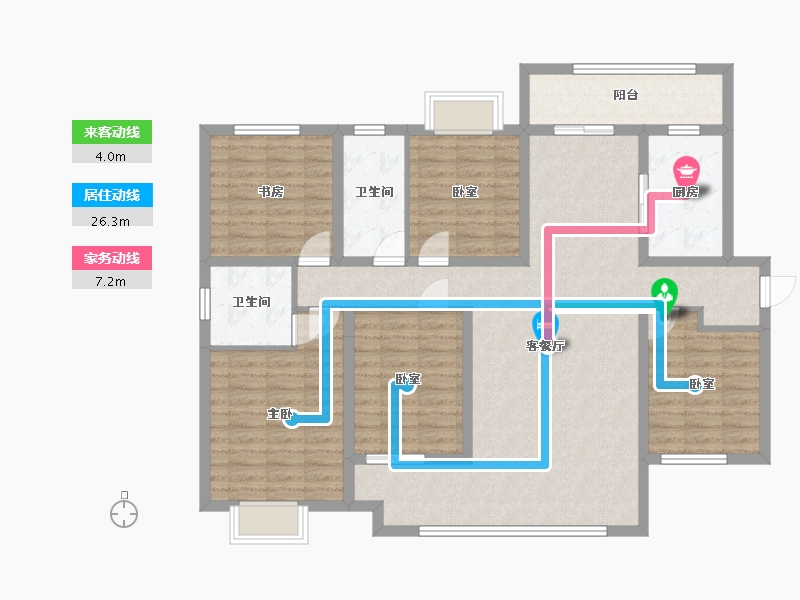 湖南省-岳阳市-友阿悦玺-118.00-户型库-动静线