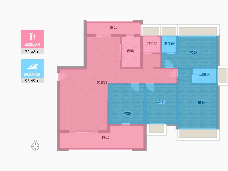 广东省-梅州市-君悦世家汇丰园-110.40-户型库-动静分区