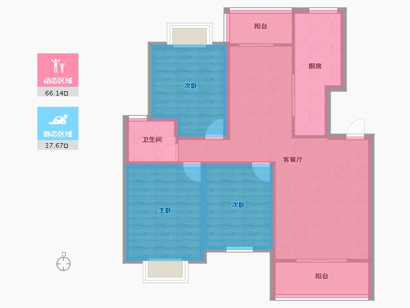 湖北省-武汉市-同安家园-92.74-户型库-动静分区