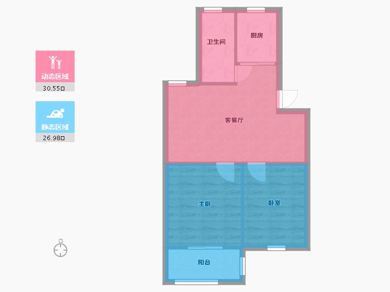 江苏省-徐州市-康馨园-58.95-户型库-动静分区