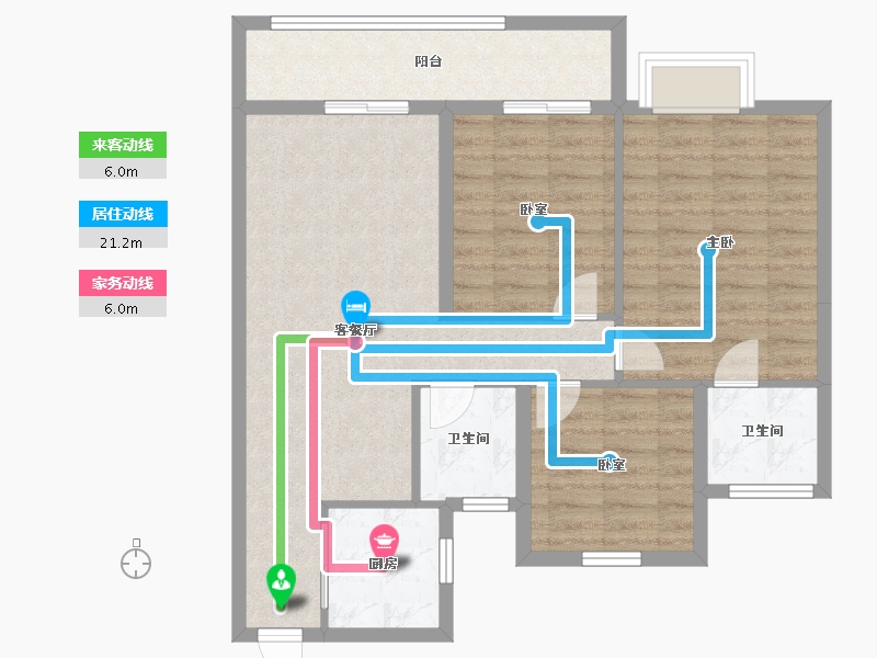 浙江省-温州市-锦悦府-84.80-户型库-动静线