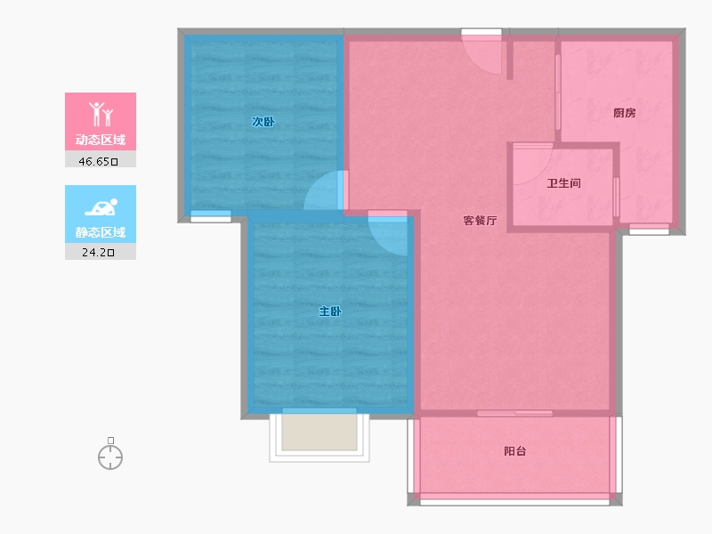 湖北省-武汉市-同安家园-63.26-户型库-动静分区