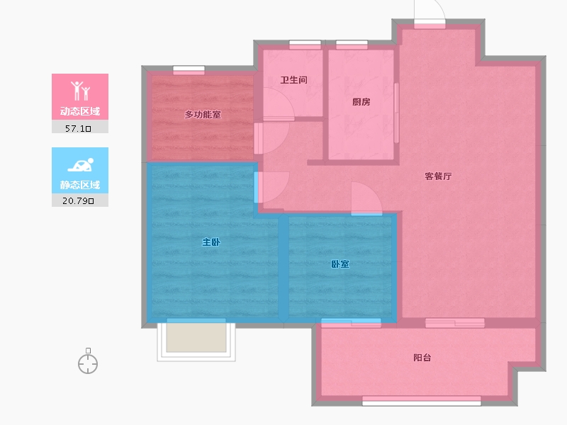 山东省-青岛市-新天地-68.00-户型库-动静分区