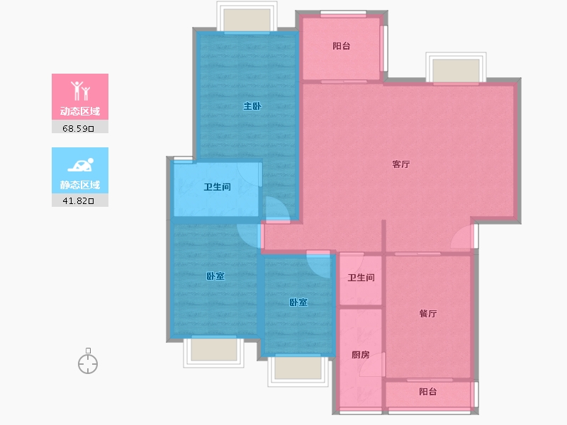 四川省-成都市-银都花园-99.18-户型库-动静分区