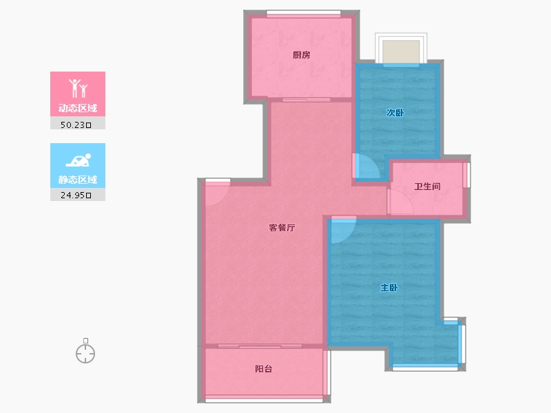 湖北省-武汉市-同安家园-66.79-户型库-动静分区