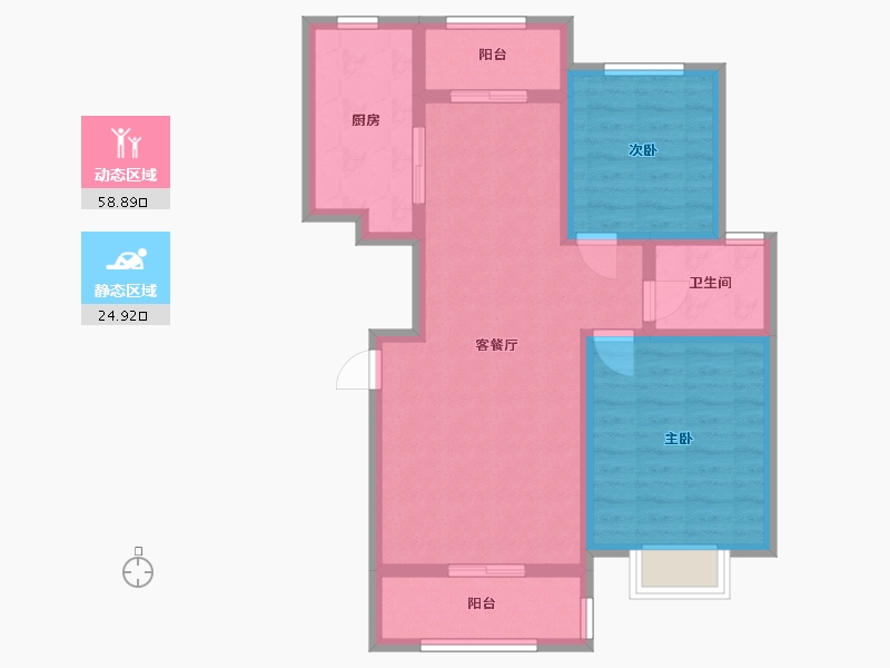 河南省-漯河市-芳语堂-74.85-户型库-动静分区