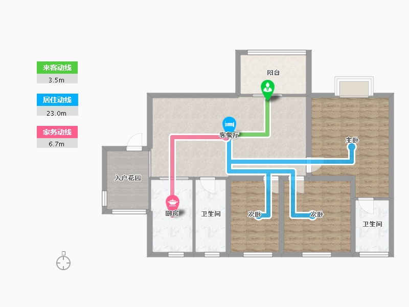 陕西省-西安市-庆华长安家园-103.47-户型库-动静线