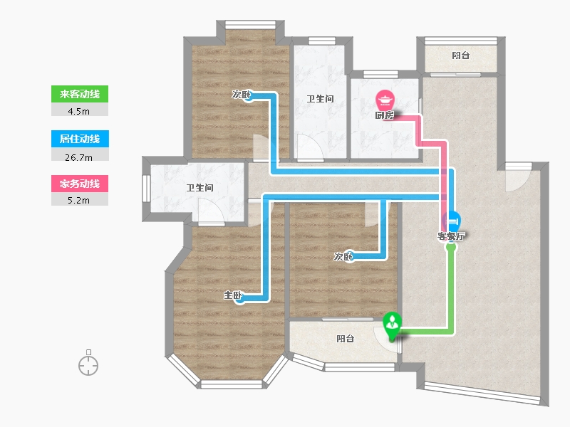 湖北省-武汉市-东方恒星园-94.79-户型库-动静线