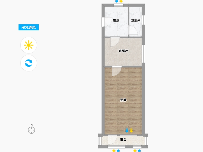 上海-上海市-西木小区-35.78-户型库-采光通风