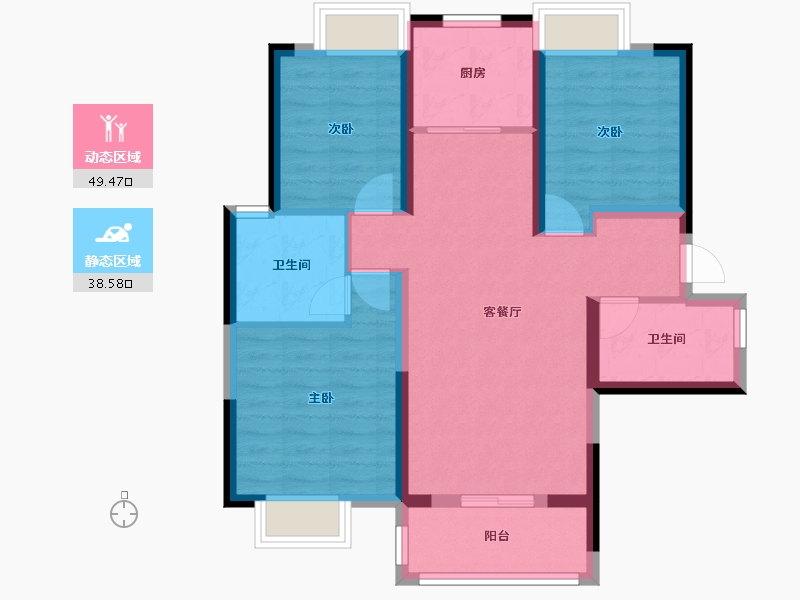 湖北省-武汉市-天汇龙城-78.01-户型库-动静分区