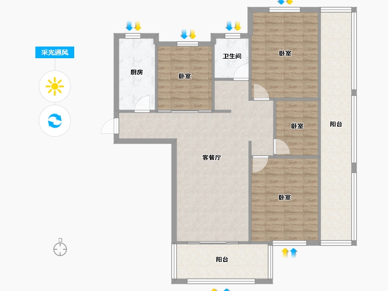 浙江省-绍兴市-永成天卸湾-118.01-户型库-采光通风